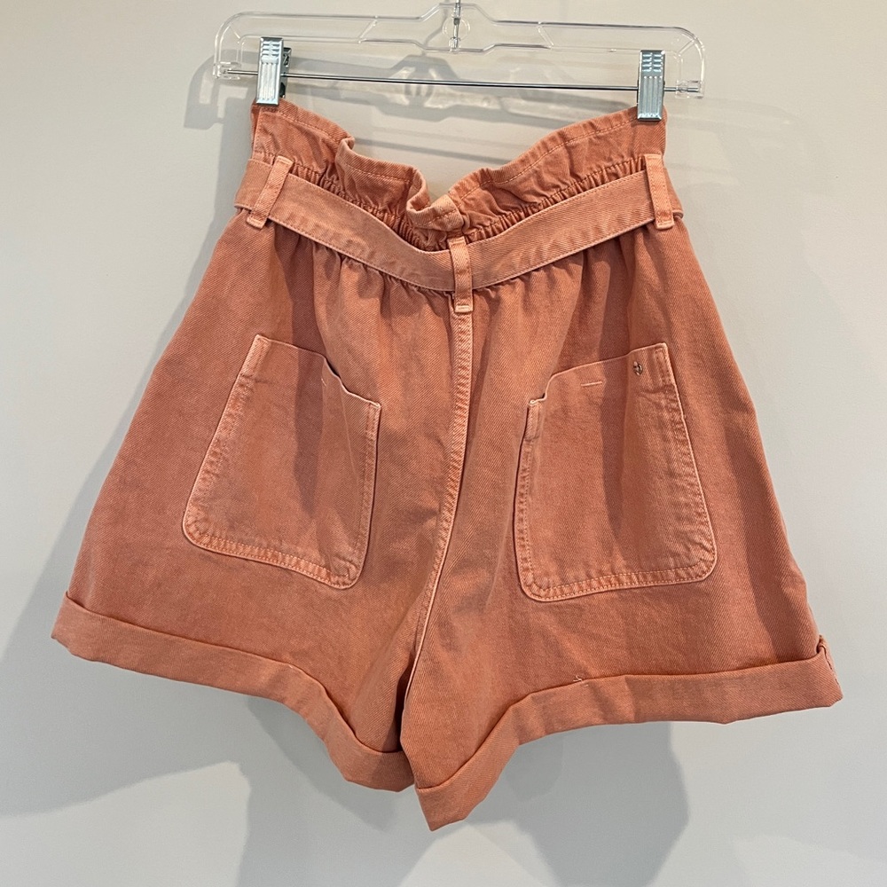 Zara Baggy Paperbag shorts with belt - Picture 4 of 6
